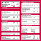 Women's Daily Multivitamin Tablets with Probiotics, Vitamins, Minerals & Herbal Blends - 43 Ingredients, 60 Tablets
