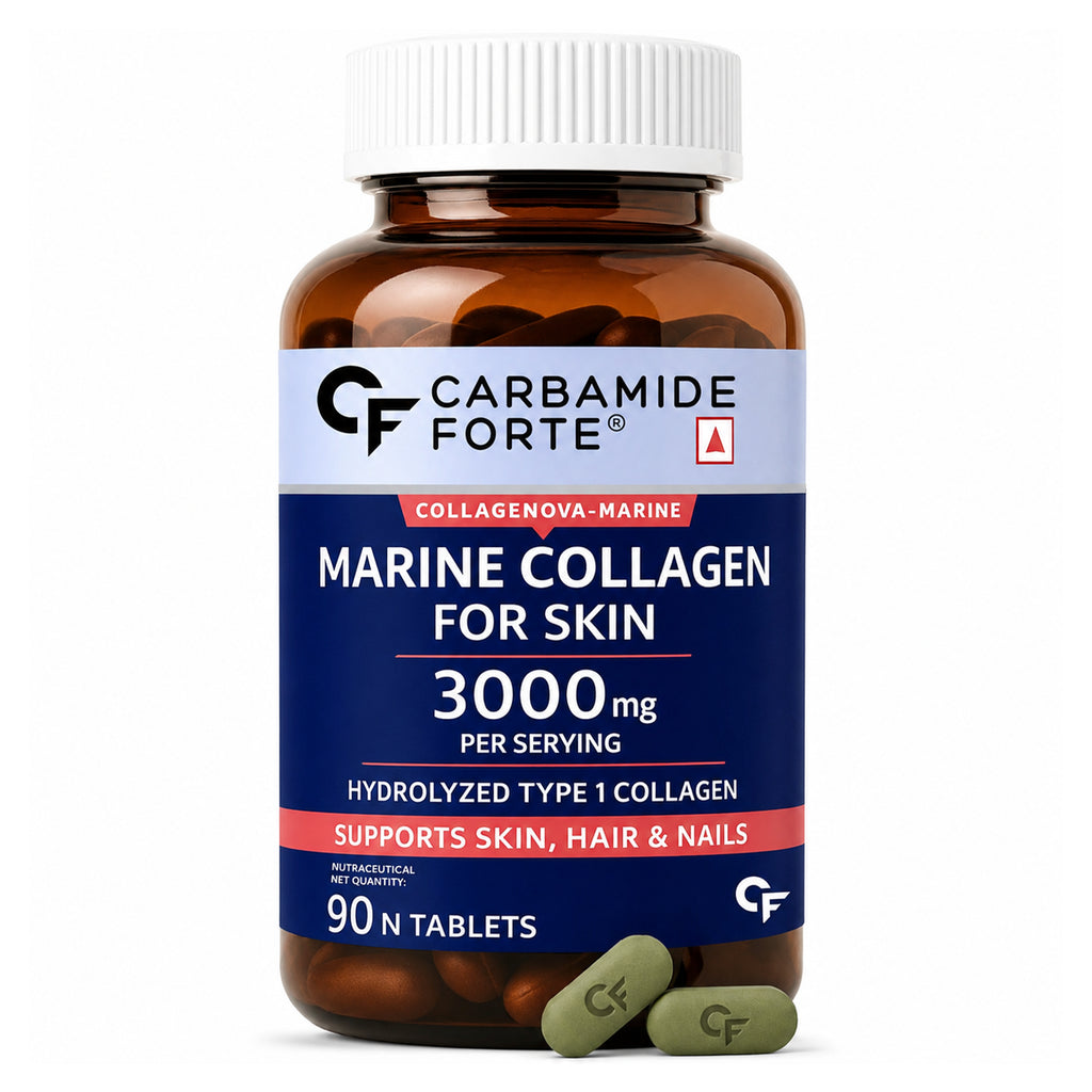 Marine Collagen 3000mg Tablets with Biotin, Hyaluronic Acid, Vitamin C & E | Hydrolyzed Type I Marine Collagen for Skin, Hair & Nails | 90 Tablets