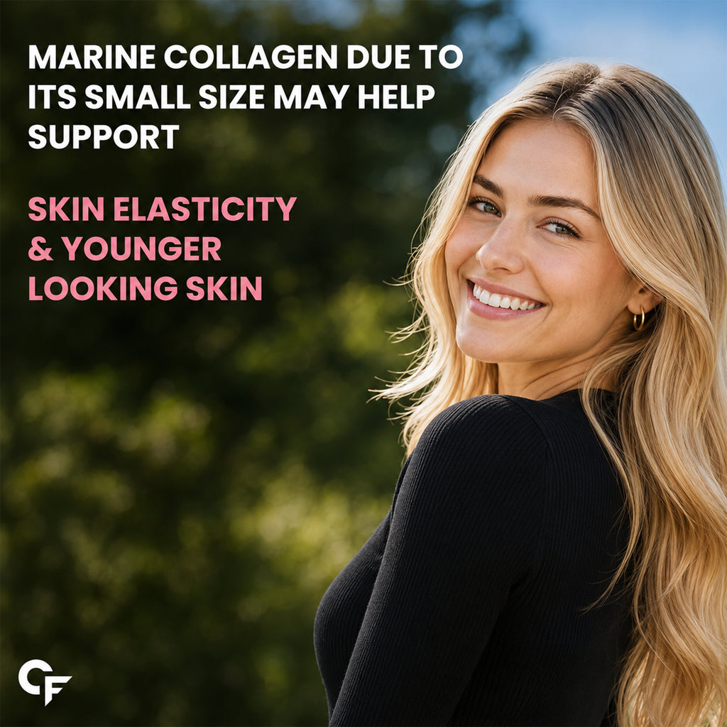 Marine Collagen 3000mg Tablets with Biotin, Hyaluronic Acid, Vitamin C & E | Hydrolyzed Type I Marine Collagen for Skin, Hair & Nails | 90 Tablets