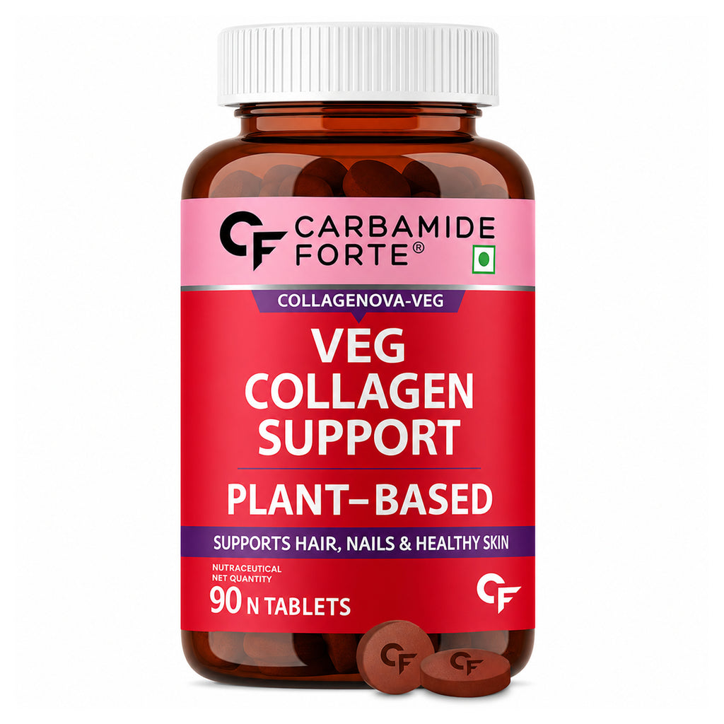 Plant-Based Veg Collagen Support Tablets | Hair, Skin & Nails Formula with Biotin, Vitamin C, Zinc, Amino Acids & Botanical Extracts | Vegan Beauty Supplement | 90 Tablets
