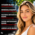 Plant-Based Veg Collagen Support Tablets | Hair, Skin & Nails Formula with Biotin, Vitamin C, Zinc, Amino Acids & Botanical Extracts | Vegan Beauty Supplement | 90 Tablets