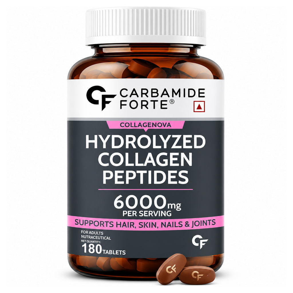 Hydrolyzed Collagen Peptides 6000mg Tablets | Type I & III Collagen for Skin, Hair, Nails & Joint Support | High Bioavailability | 180 Tablets for Men & Women