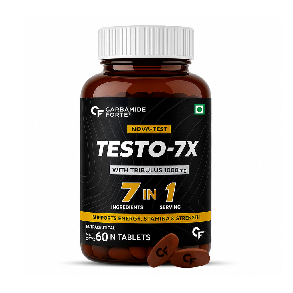 Testosterone Booster for Men with Tribulus Terrestris 1000mg & Ashwagandha | Energy, Stamina & Strength Support | Herbal Men's Performance Supplement | 60 Tablets