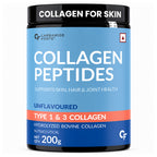 Hydrolyzed Bovine Collagen Peptides Powder 200g | Type I & III Collagen | 10g Per Serving | Unflavoured for Skin, Hair, Nails & Joint Support