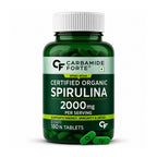 Certified Organic Spirulina Tablets 2000mg | 180 Tablets | Plant Protein, Phycocyanin, Chlorophyll & Beta Carotene | Energy, Immunity & Detox Support | Vegetarian Supplement