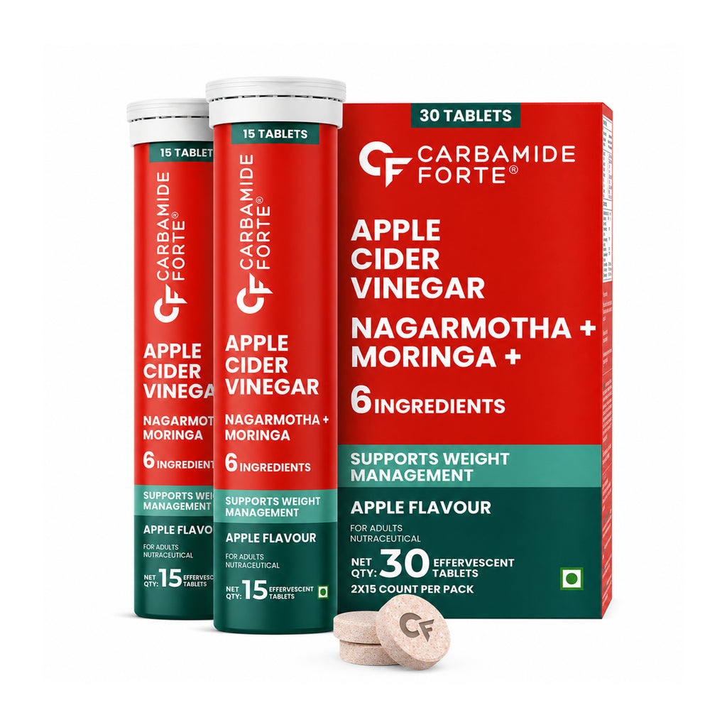 Apple Cider Vinegar Effervescent Tablets 750mg | ACV Tablets with Vitamin C, B6 & B12 | Moringa, Cinnamon, Pomegranate & Pineapple Extract | Apple Flavour | Weight Management Supplement | 30 Tablets