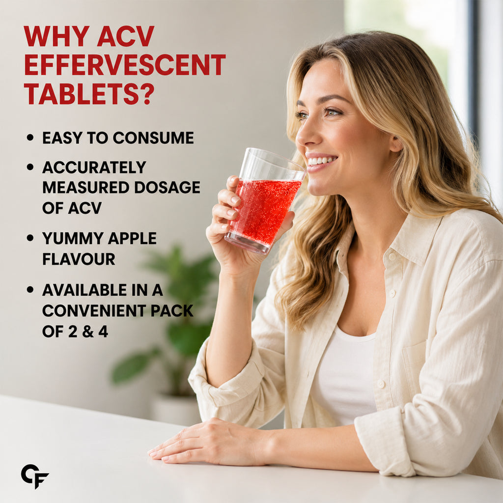 Apple Cider Vinegar Effervescent Tablets 750mg | ACV Tablets with Vitamin C, B6 & B12 | Moringa, Cinnamon, Pomegranate & Pineapple Extract | Apple Flavour | Weight Management Supplement | 60 Tablets