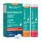 Electrolyte Effervescent Tablets with Sodium, Potassium, Magnesium, Calcium, Taurine & Vitamin C | Sugar Free Hydration Drink Tablets | Fast Dissolving Electrolyte Supplement | 40 Tablets