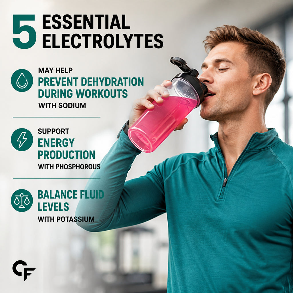 Electrolyte Effervescent Tablets with Sodium, Potassium, Magnesium, Calcium, Taurine & Vitamin C | Sugar Free Hydration Drink Tablets | Fast Dissolving Electrolyte Supplement | 40 Tablets