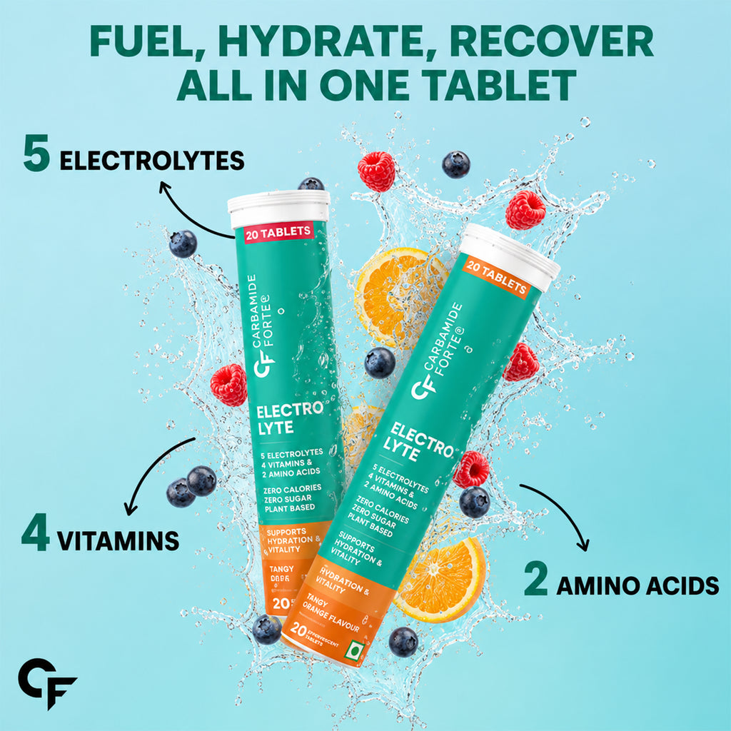 Electrolyte Effervescent Tablets with Sodium, Potassium, Magnesium, Calcium, Taurine & Vitamin C | Sugar Free Hydration Drink Tablets | Fast Dissolving Electrolyte Supplement | 40 Tablets