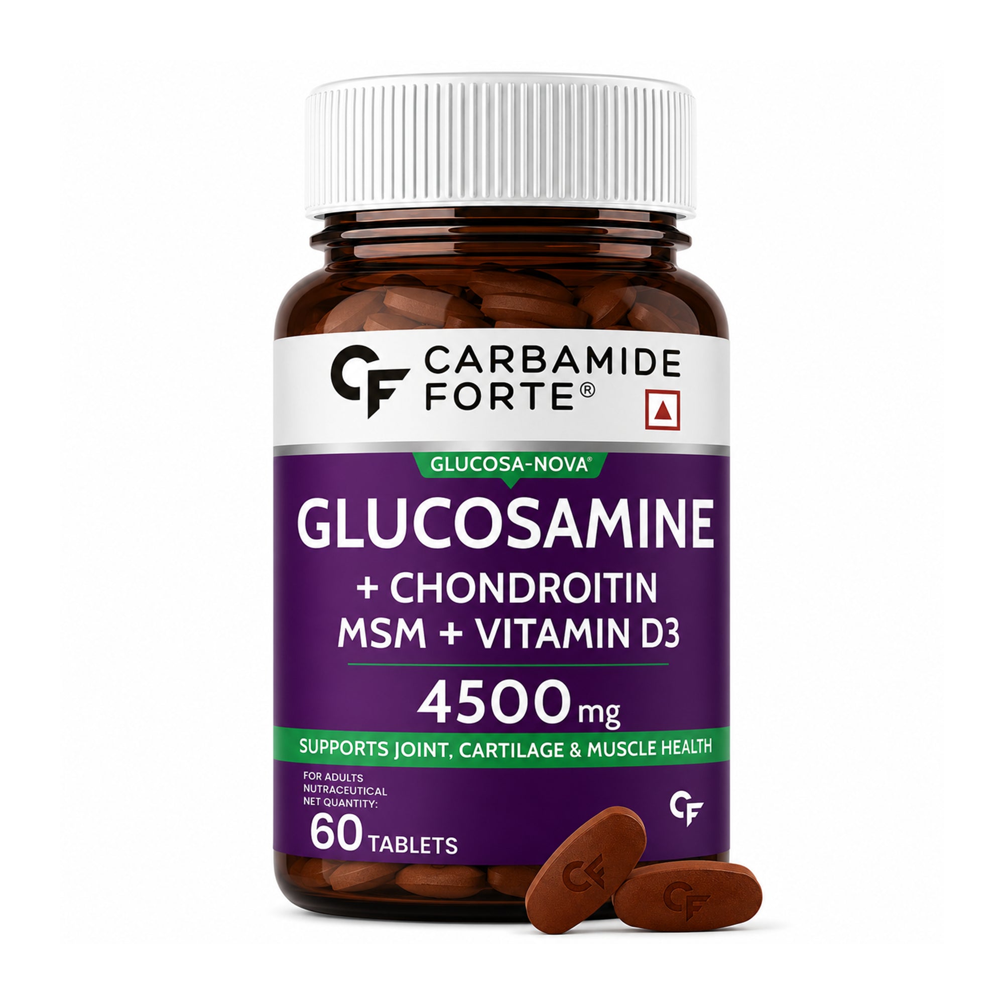 Glucosamine Joint Support Tablets 3000mg with MSM 1200mg, Chondroitin, Boswellia & Vitamin D3 | Joint, Cartilage, Bone & Mobility Support Supplement | 60 Tablets