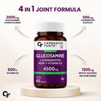 Glucosamine Joint Support Tablets 3000mg with MSM 1200mg, Chondroitin, Boswellia & Vitamin D3 | Joint, Cartilage, Bone & Mobility Support Supplement | 60 Tablets