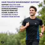 Natural Biotin Hair Gummies 60 Gummies | 40mcg Biotin with DHT Support | Beta Sitosterol, Grape Seed & Green Tea | Hair Growth, Strong Hair, Skin & Nails | No Added Sugar
