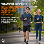 Japanese L-Glutathione 600mg Effervescent Tablets | Skin Brightening Supplement with Vitamin C, Hyaluronic Acid, Biotin, Lycopene & Astaxanthin | Antioxidant Formula | Orange Flavour | 60 Tablets