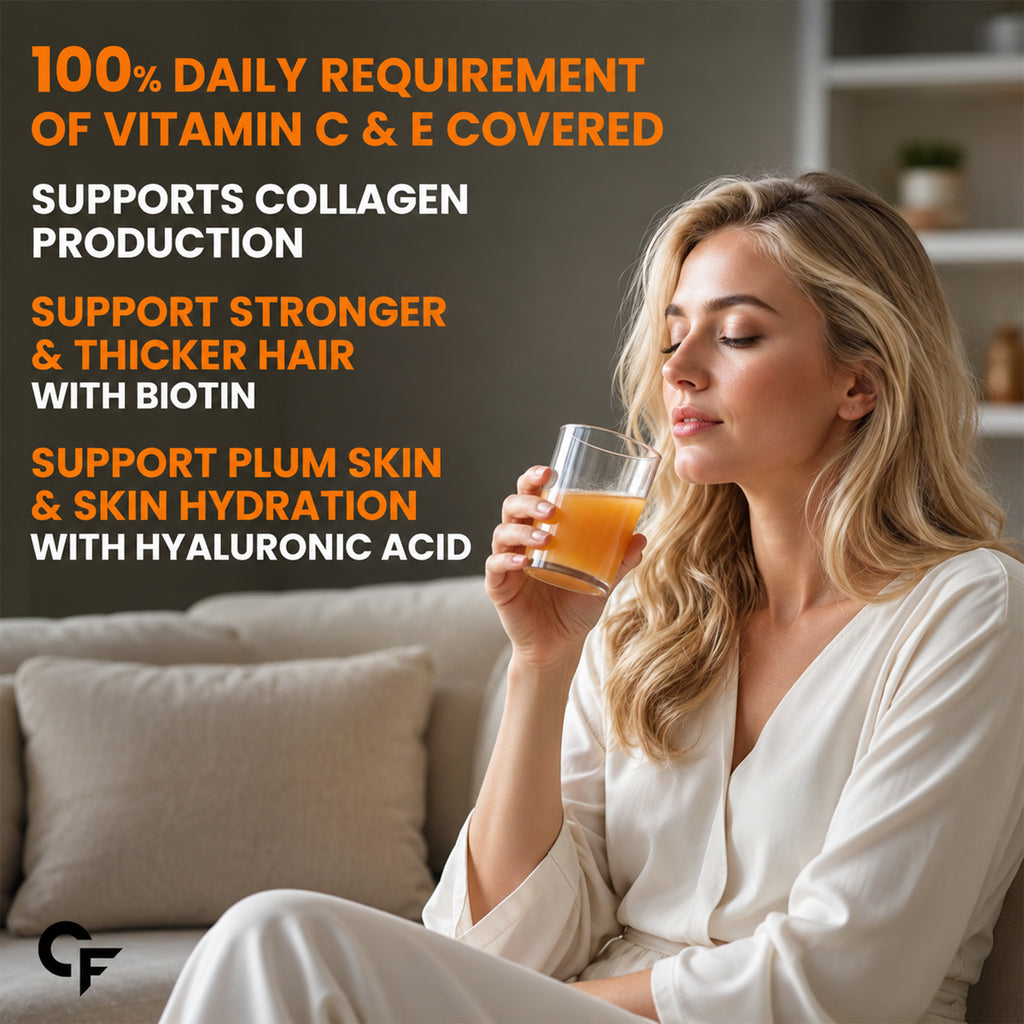 Japanese L-Glutathione 600mg Effervescent Tablets | Skin Brightening Supplement with Vitamin C, Hyaluronic Acid, Biotin, Lycopene & Astaxanthin | Antioxidant Formula | Orange Flavour | 60 Tablets