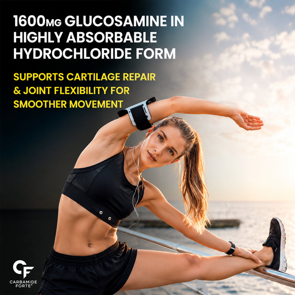 Glucosamine 1600mg Joint Support Supplement | Glucosamine Chondroitin with Boswellia, Turmeric, Ginger, Rosehip, Vitamin D3 & B12 | Supports Joint, Cartilage & Mobility | 60 Tablets