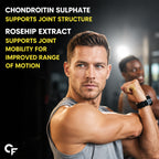 Glucosamine 1600mg Joint Support Supplement | Glucosamine Chondroitin with Boswellia, Turmeric, Ginger, Rosehip, Vitamin D3 & B12 | Supports Joint, Cartilage & Mobility | 60 Tablets