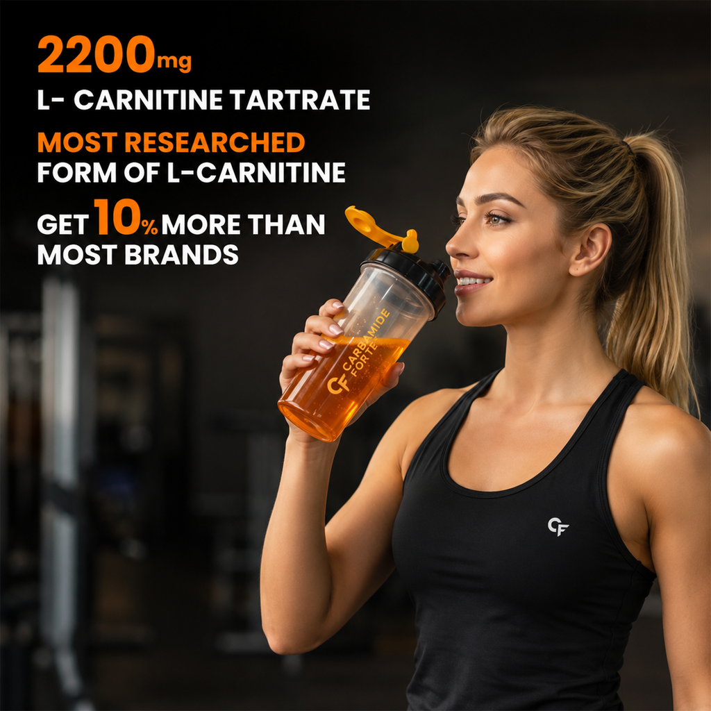 L-Carnitine Tartrate 2200mg Effervescent Tablets with Vitamin B Complex | Workout, Energy & Recovery Support | Orange Flavour | 40 Tablets