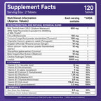 Milk Thistle Liver Support Supplement 800mg (30:1) | 80% Silymarin | Liver Detox Formula with Turmeric, Choline, Vitamins & Minerals | 120 Tablets for Men & Women
