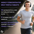 Milk Thistle Liver Support Supplement 800mg (30:1) | 80% Silymarin | Liver Detox Formula with Turmeric, Choline, Vitamins & Minerals | 120 Tablets for Men & Women