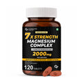 Magnesium Complex 2000mg with 7 Forms & 370mg Elemental Magnesium | Glycinate, Threonate, Citrate | Muscle Recovery, Energy & Focus | 120 Tablets