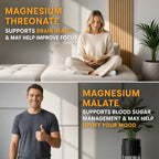 Magnesium Complex 2000mg with 7 Forms & 370mg Elemental Magnesium | Glycinate, Threonate, Citrate | Muscle Recovery, Energy & Focus | 120 Tablets