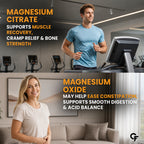 Magnesium Complex 2000mg with 7 Forms & 370mg Elemental Magnesium | Glycinate, Threonate, Citrate | Muscle Recovery, Energy & Focus | 120 Tablets