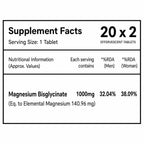 Magnesium Bisglycinate Effervescent Tablets 1000mg | 140.96mg Elemental Magnesium | Muscle Recovery, Relaxation & Nerve Support | Sugar Free, Vegan | Lemon & Mixed Berry | 40 Tablets
