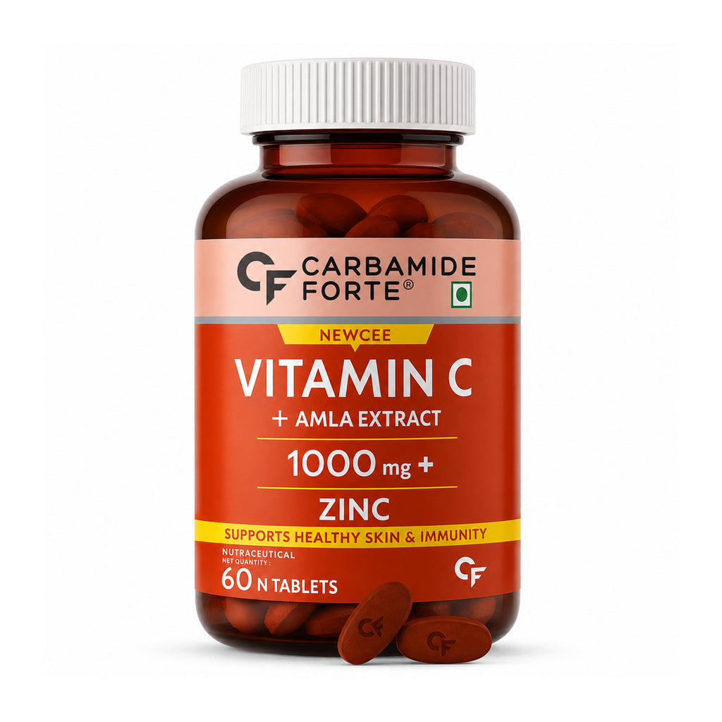 Vitamin C Tablets with Amla Extract 1000mg & Zinc | Natural Immune Support Supplement for Skin, Collagen & Wellness | 60 Tablets