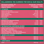 Vegan Collagen Builder Gummies for Women & Men | Biotin, Vitamin C, Green Amla & Amino Acids | Skin, Hair & Nails Support | No Added Sugar | Mango Flavour | 60 Gummies