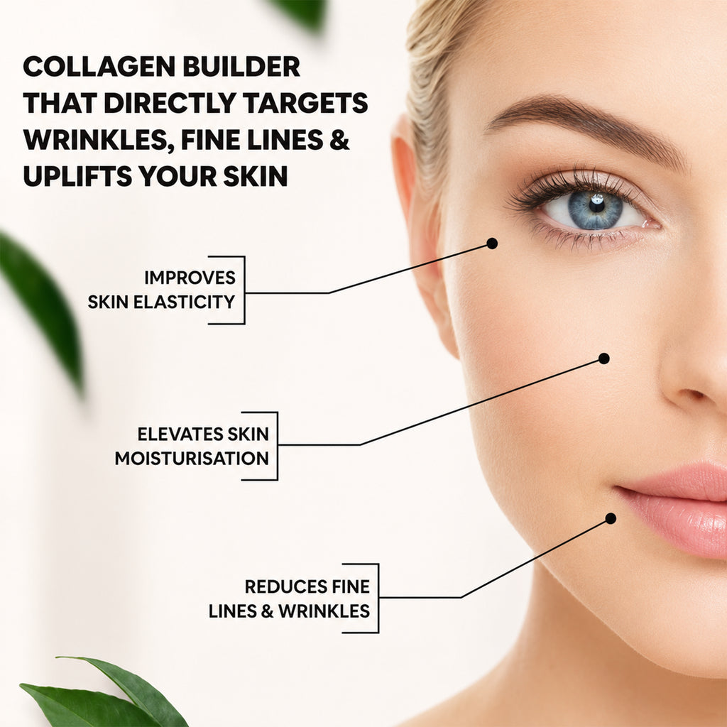 Vegan Collagen Builder Gummies for Women & Men | Biotin, Vitamin C, Green Amla & Amino Acids | Skin, Hair & Nails Support | No Added Sugar | Mango Flavour | 60 Gummies