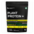 Vegan Plant Protein Powder 500g - 25g Plant Protein, 4g BCAA, 13 Vitamins & Minerals, Digestive Enzymes, Zero Added Sugar | Alphonso Mango