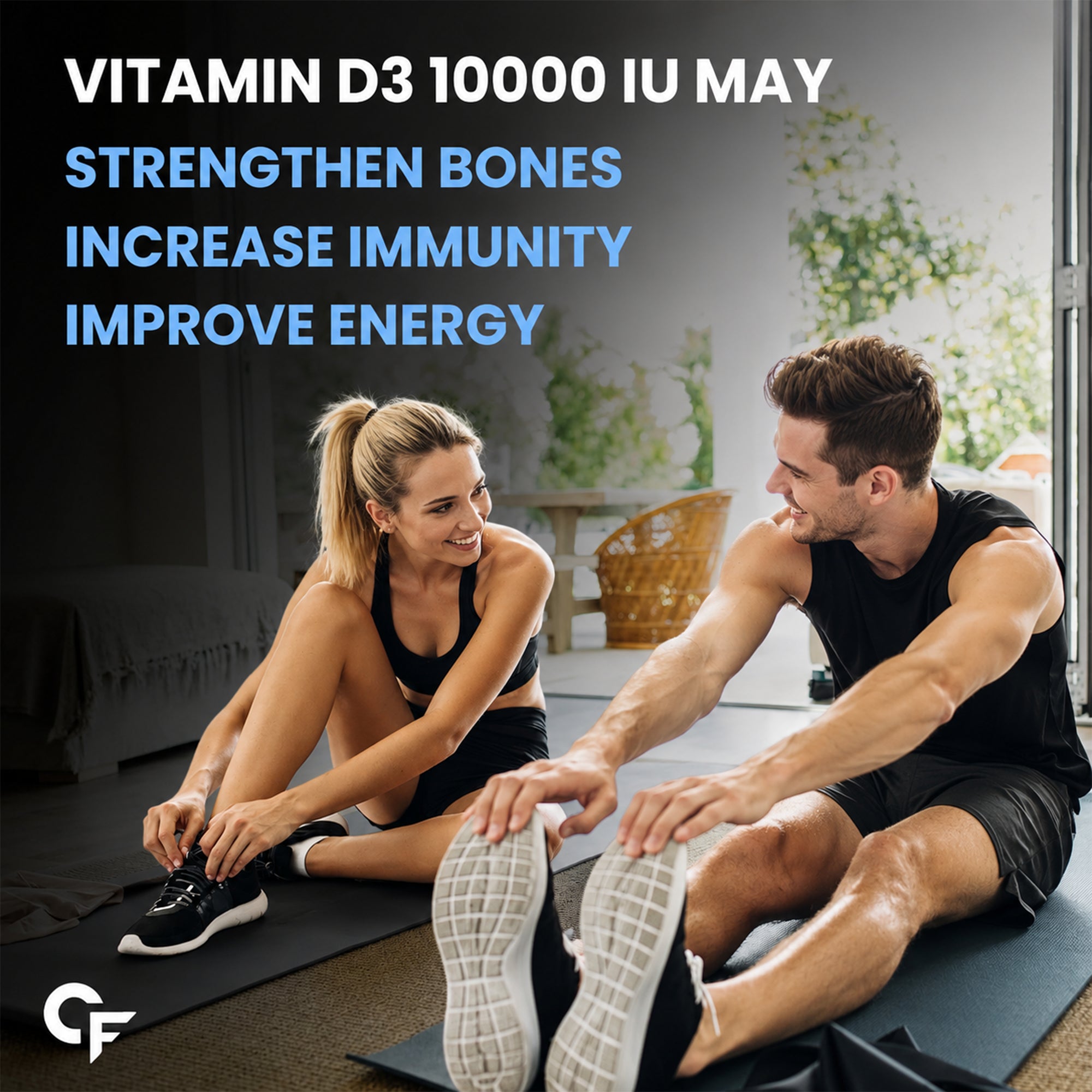Vitamin D3 10,000 IU (250 mcg) Chewable Tablets | High Strength Cholecalciferol | Orange Flavour | Bone & Immune Support | 60 Tablets
