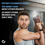 Vitamin D3 10,000 IU (250 mcg) Chewable Tablets | High Strength Cholecalciferol | Orange Flavour | Bone & Immune Support | 60 Tablets