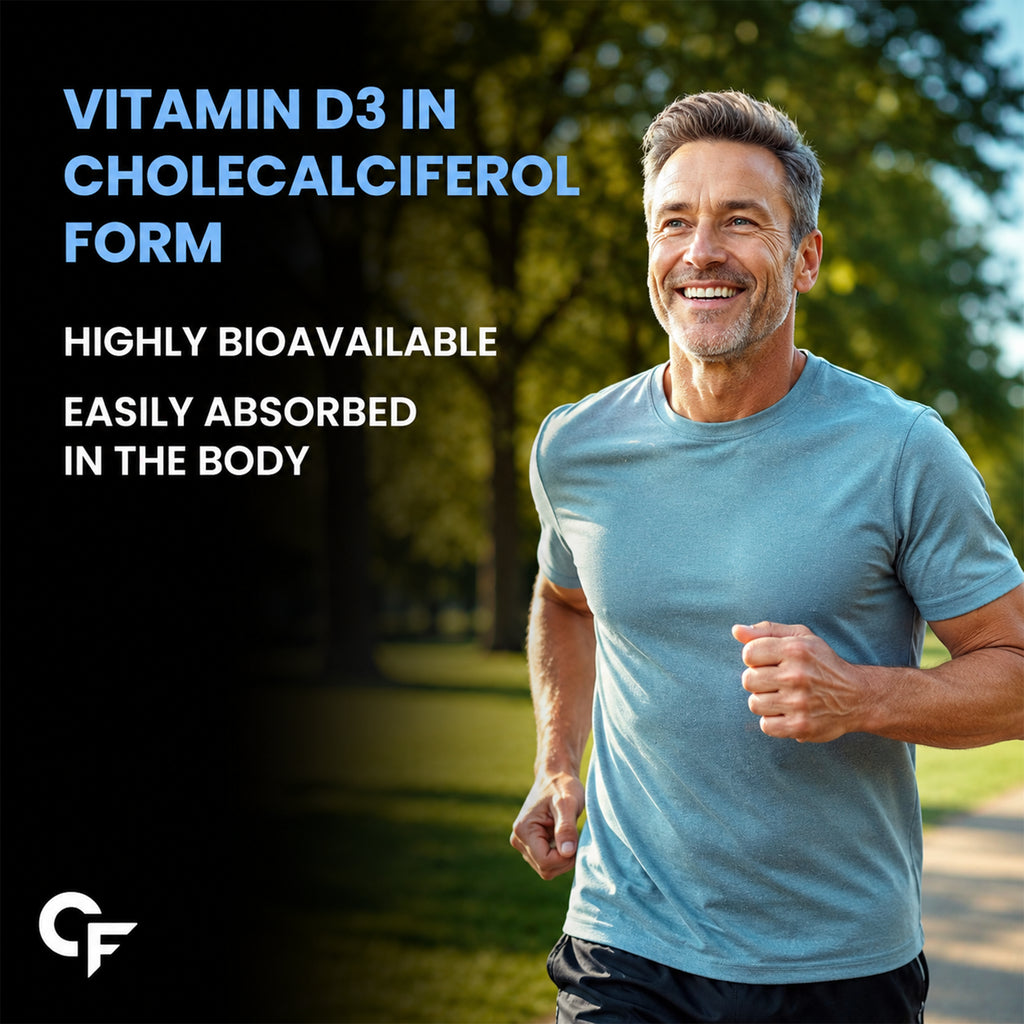 Vitamin D3 10,000 IU (250 mcg) Chewable Tablets | High Strength Cholecalciferol | Orange Flavour | Bone & Immune Support | 60 Tablets