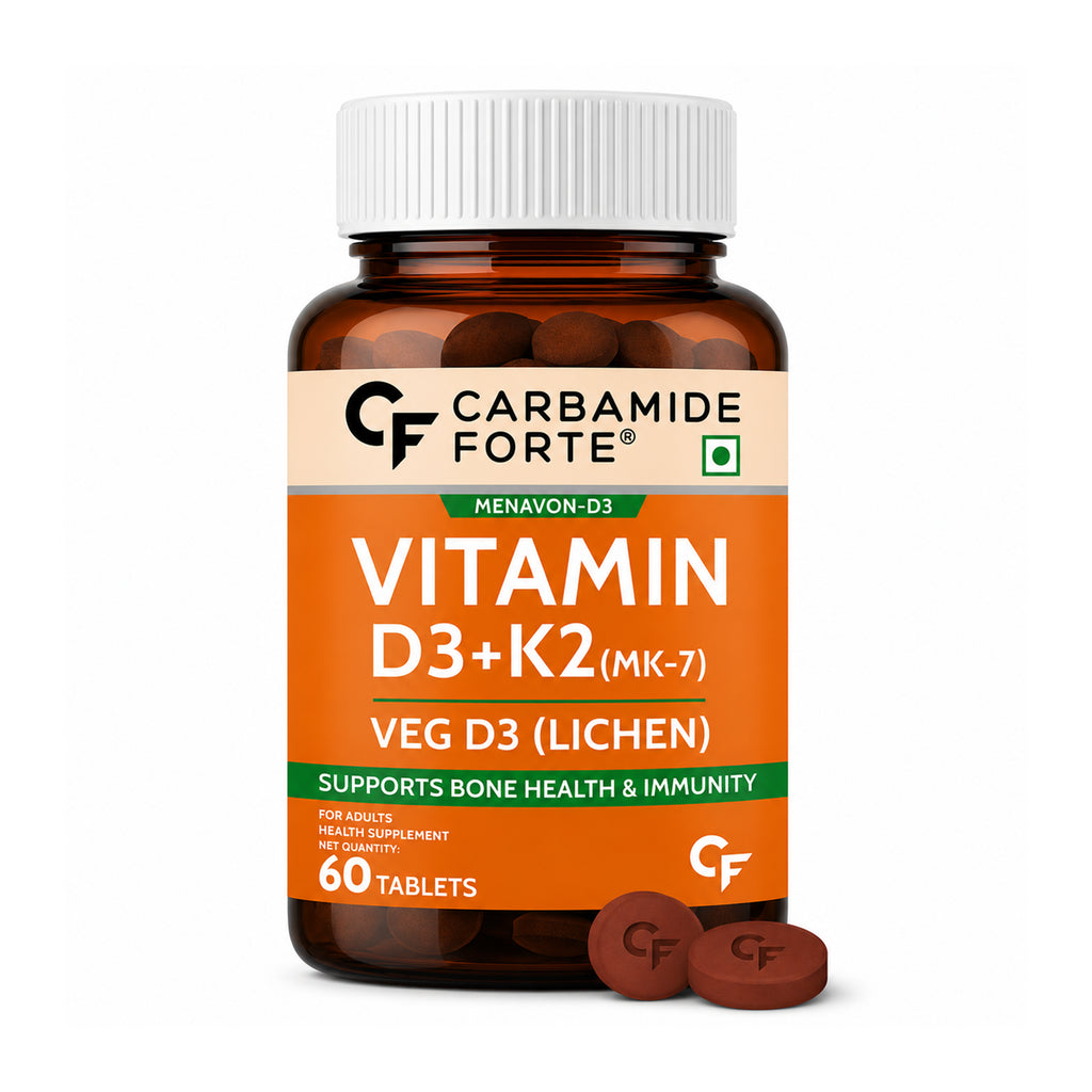 Vitamin D3 + K2 MK-7 Tablets 60 Count | Plant-Based Lichen Vitamin D3 600 IU | 55 mcg Vitamin K2 | Bone & Immune Support | 4 Month Supply | Vegetarian Supplement