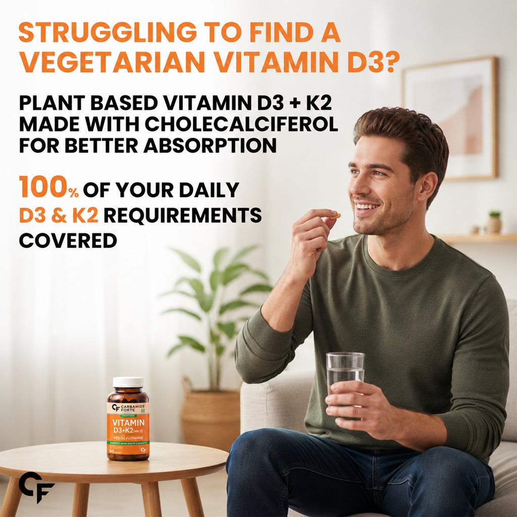 Vitamin D3 + K2 MK-7 Tablets 60 Count | Plant-Based Lichen Vitamin D3 600 IU | 55 mcg Vitamin K2 | Bone & Immune Support | 4 Month Supply | Vegetarian Supplement