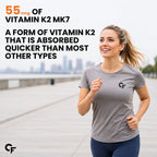 Vitamin D3 + K2 MK-7 Tablets 60 Count | Plant-Based Lichen Vitamin D3 600 IU | 55 mcg Vitamin K2 | Bone & Immune Support | 4 Month Supply | Vegetarian Supplement