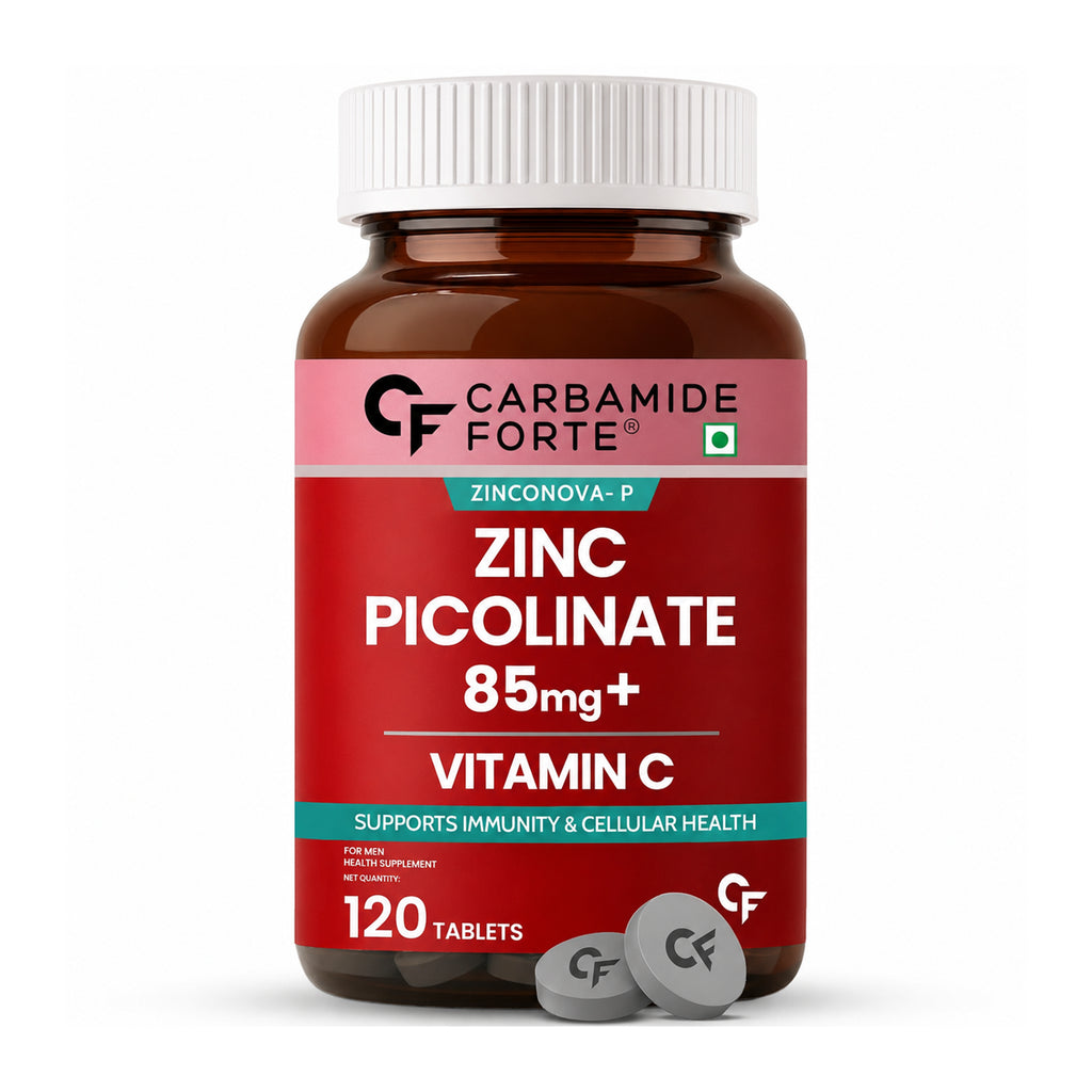 Zinc Picolinate 85mg with Vitamin C | High Absorption Zinc Supplement | 17mg Elemental Zinc | Immune, Skin & Cellular Health Support | 120 Vegetarian Tablets | Men & Women