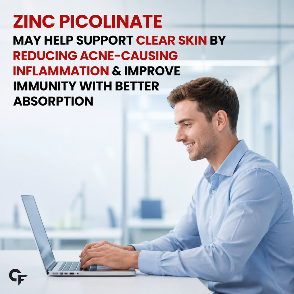 Zinc Picolinate 85mg with Vitamin C | High Absorption Zinc Supplement | 17mg Elemental Zinc | Immune, Skin & Cellular Health Support | 120 Vegetarian Tablets | Men & Women