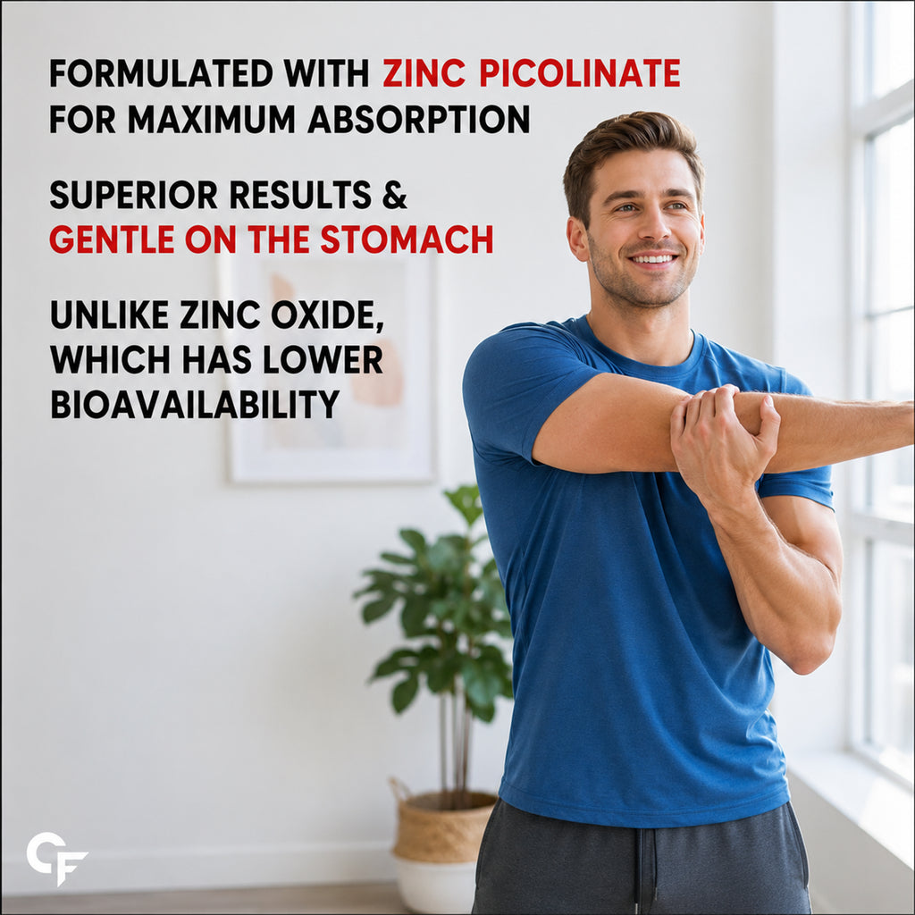 Zinc Picolinate 85mg with Vitamin C | High Absorption Zinc Supplement | 17mg Elemental Zinc | Immune, Skin & Cellular Health Support | 120 Vegetarian Tablets | Men & Women