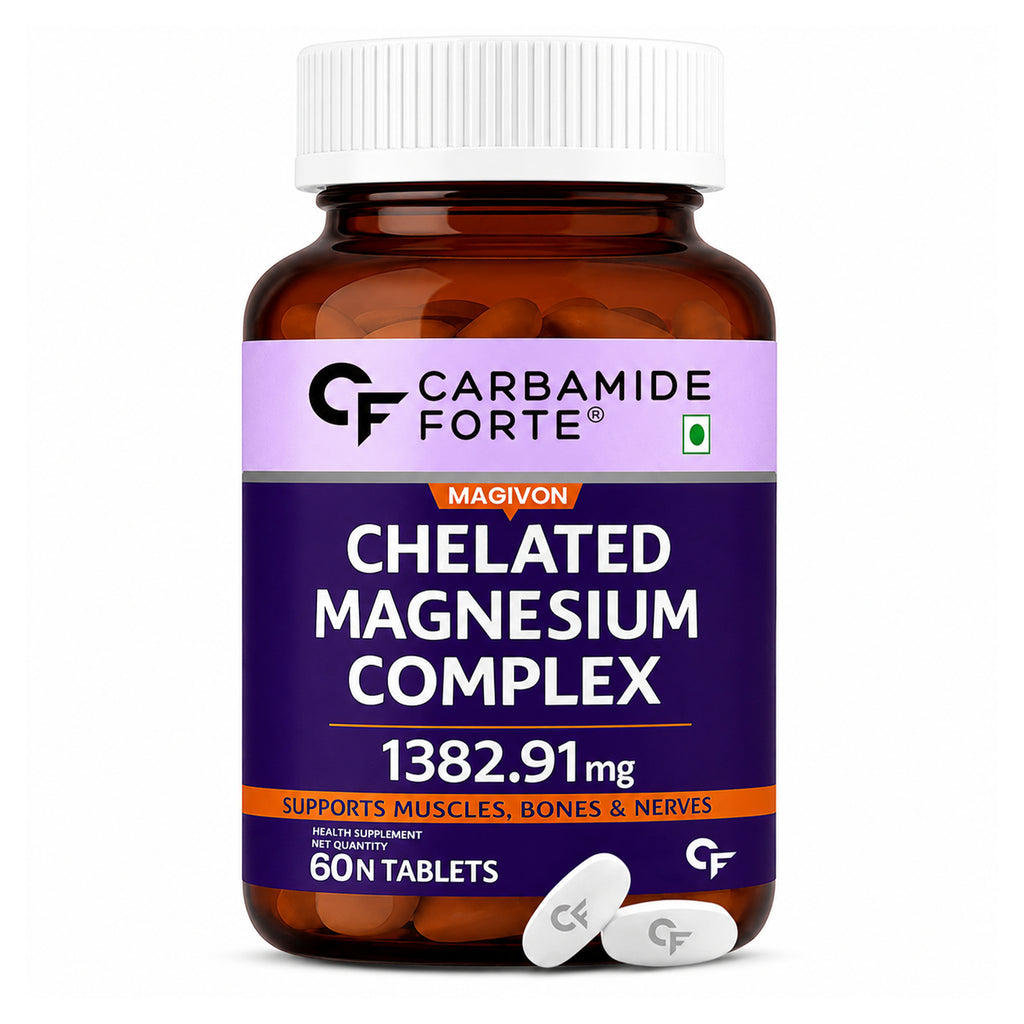 Chelated Magnesium Complex 440mg | Magnesium Glycinate, Citrate & Oxide | Muscle, Bone & Nerve Support | 60 Vegetarian Tablets