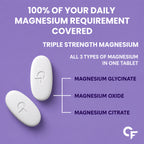 Chelated Magnesium Complex 440mg | Magnesium Glycinate, Citrate & Oxide | Muscle, Bone & Nerve Support | 60 Vegetarian Tablets