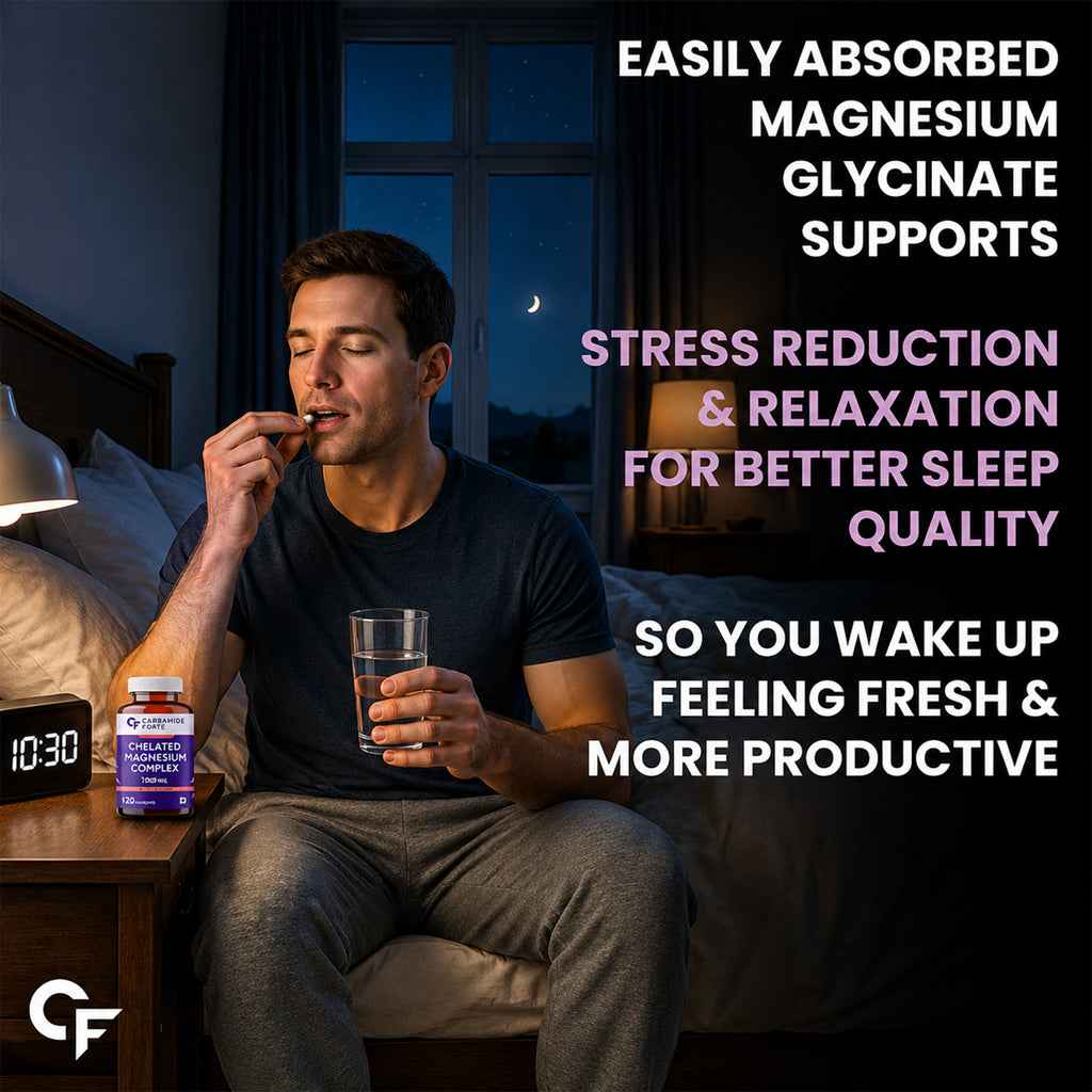 Chelated Magnesium Complex 440mg | Magnesium Glycinate, Citrate & Oxide | Muscle, Bone & Nerve Support | 60 Vegetarian Tablets