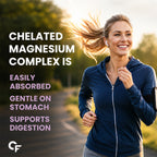 Chelated Magnesium Complex 440mg | Magnesium Glycinate, Citrate & Oxide | Muscle, Bone & Nerve Support | 60 Vegetarian Tablets