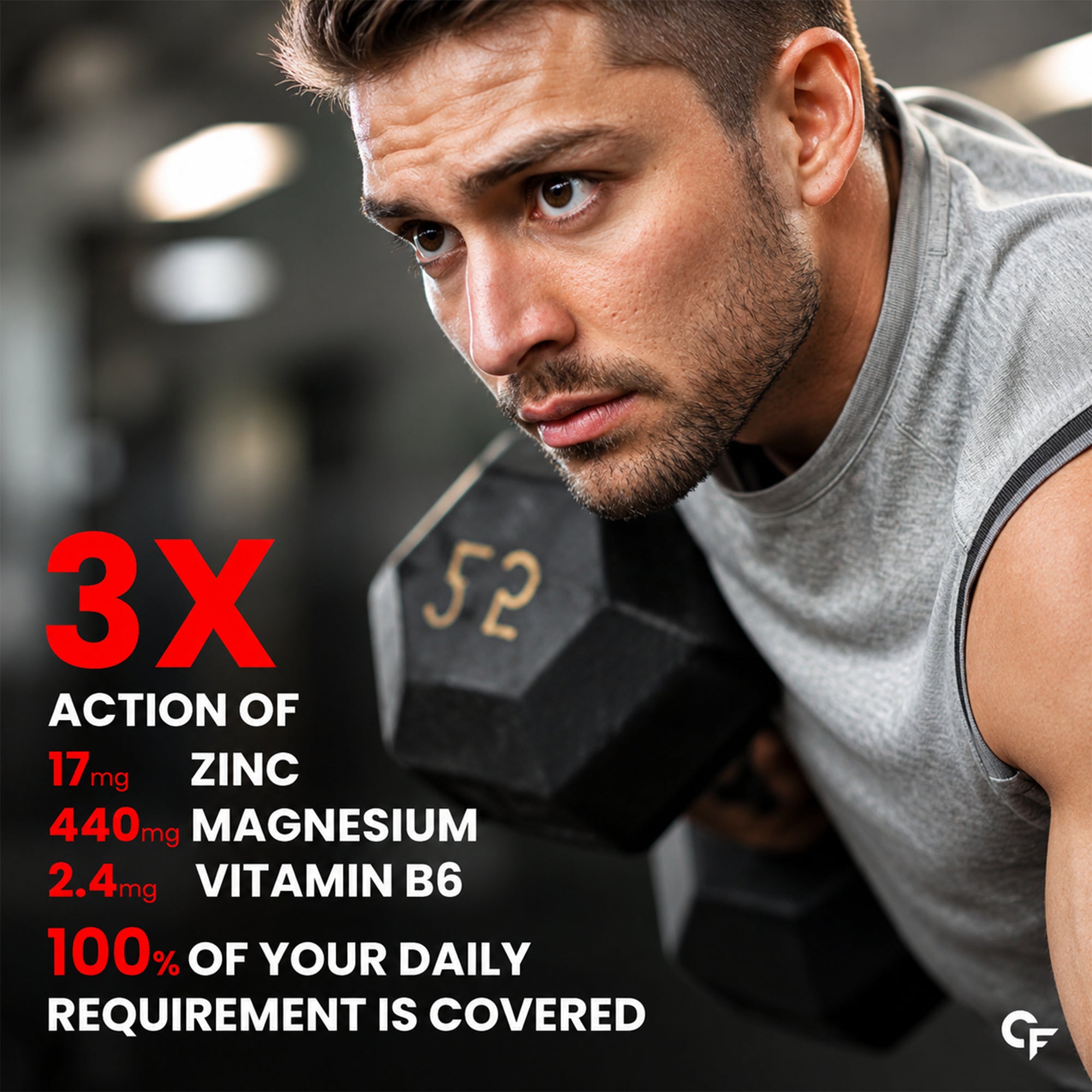 Carbamide Forte Nova ZMA Supplement | 440mg Magnesium + 17mg Zinc + Vitamin B6 | Muscle Recovery & Sleep Support | 60 Tablets