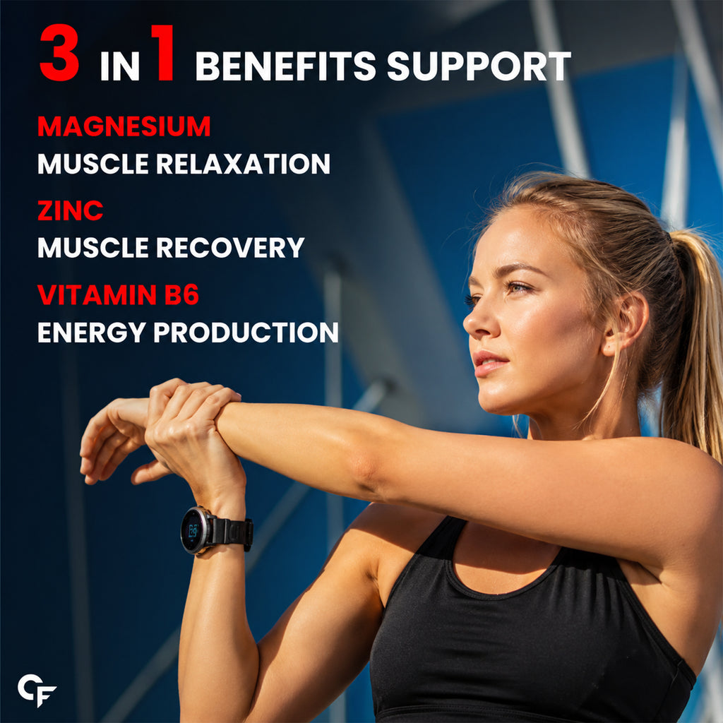 Carbamide Forte Nova ZMA Supplement | 440mg Magnesium + 17mg Zinc + Vitamin B6 | Muscle Recovery & Sleep Support | 60 Tablets