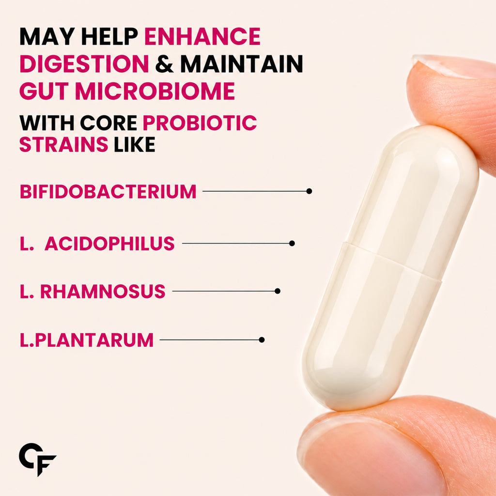 30 Billion CFU Probiotic Capsules with 16 Strains, Prebiotics, Vitamin C & Zinc – Gut Health & Digestive Support Supplement – 100 Vegetarian Capsules