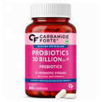 30 Billion CFU Probiotic Capsules with 16 Strains, Prebiotics, Vitamin C & Zinc – Gut Health & Digestive Support Supplement – 60 Vegetarian Capsules