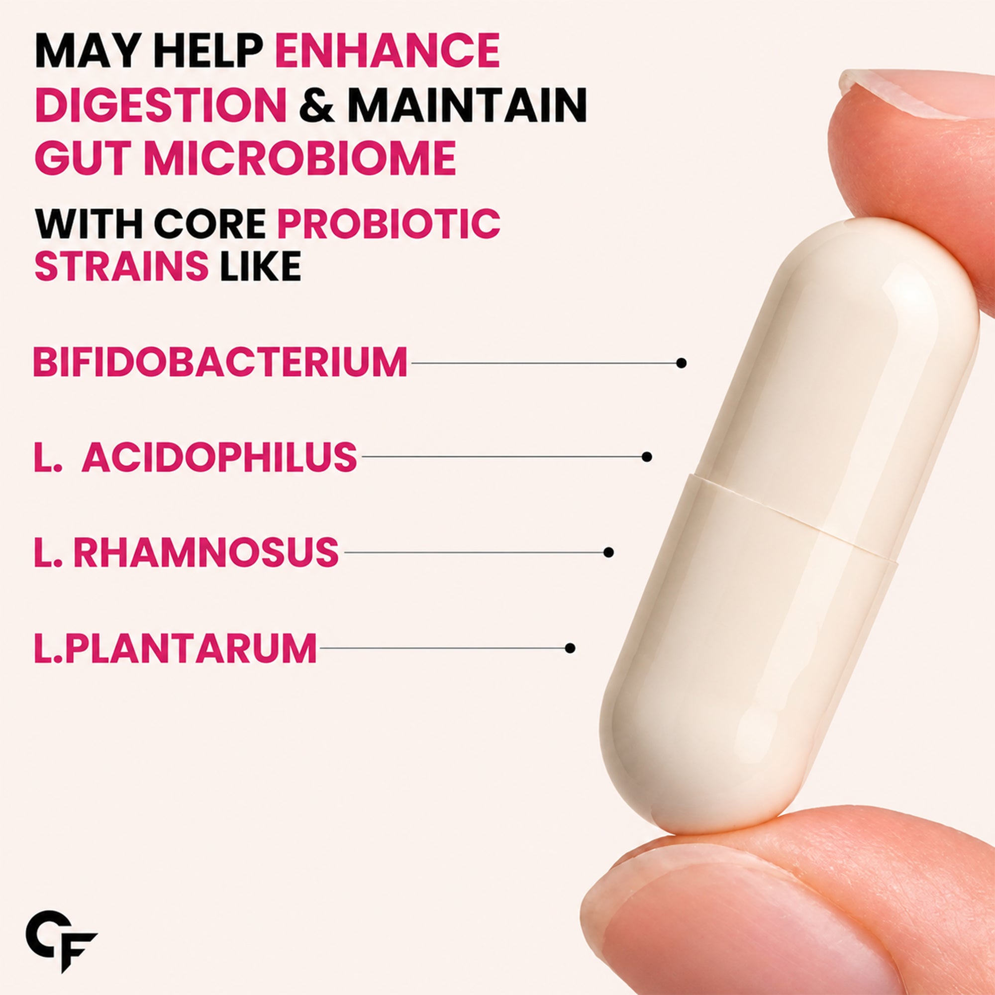 30 Billion CFU Probiotic Capsules with 16 Strains, Prebiotics, Vitamin C & Zinc – Gut Health & Digestive Support Supplement – 60 Vegetarian Capsules